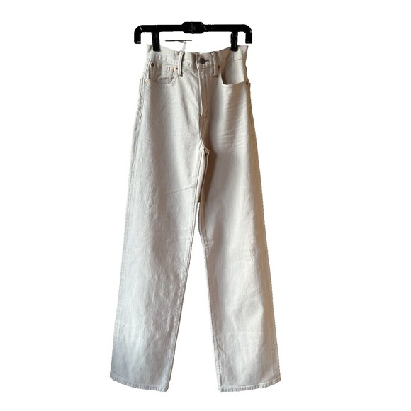 AE77 American Eagle women The Stovepipe Selvedge Jean size 24 Natural Beige $188 - Picture 6 of 12